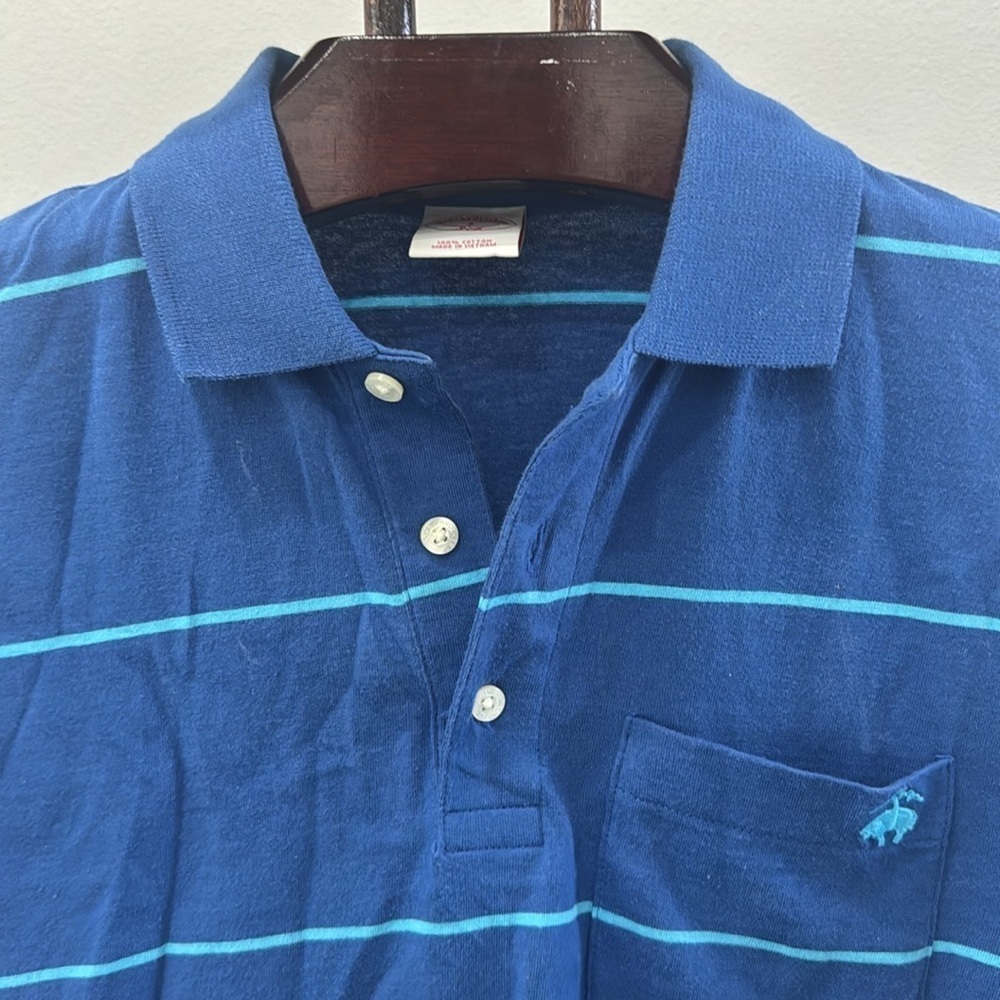 Brooks Brothers Blue Striped Polo Shirt. Sz Small - Picture 2 of 9